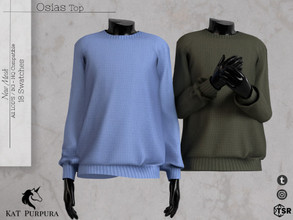 Sims 4 — Osias Top by KaTPurpura — Long-sleeved wool sweater, simple and basic.