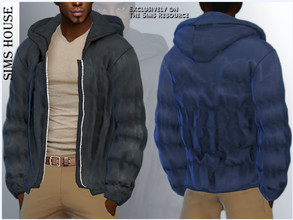 Sims 4 — MEN'S PUFF JACKET by Sims_House — MEN'S PUFF JACKET 6 options. Men's padded jacket with a sleeveless T-shirt for