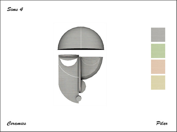 Sims 4 — MinimalSims Pilar Ceramics Mask2 by Pilar — MinimalSims Pilar Ceramics Mask2