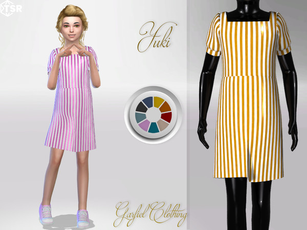 Sims 4 — Yuki by Garfiel — - 12 colours - Everyday, party, formal - Base game compatible - HQ compatible