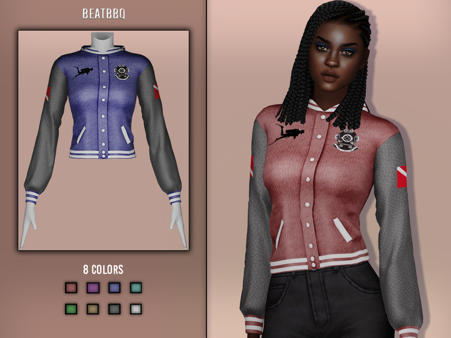 The Sims Resource - Diver Collage Jacket No.3