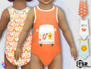 Sims 4 — Toddler Groovy Onesie by Pelineldis — Five cute onesies with groovy retro prints. Can be found in the Tops/Tanks