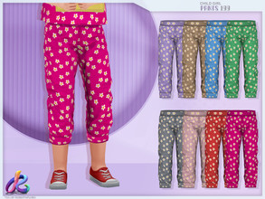 Sims 4 — Child Girl Pants 199 / Retexture by RobertaPLobo — :: Child Pants 199 - Floral - TS4 :: Only for Girls :: 8