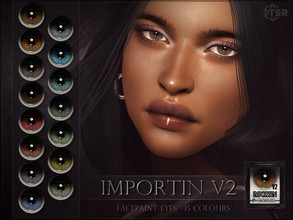 Sims 4 — Importin Eyes V2 by RemusSirion — Naural eyes with subtle reflections - V2 with dark ring Facepaint category 15