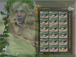 Sims 4 — HAMADRYAD EYES by DanSimsFantasy — Eyes for fantasy characters inspired by hamadryad. Samples: 24 Location: Face