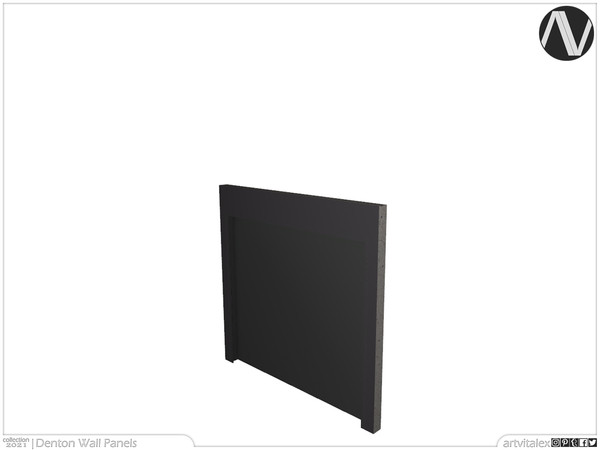 Sims 3 — Denton Wall Panel Wide Short by ArtVitalex — Decorative Collection | All rights reserved | Belong to 2022