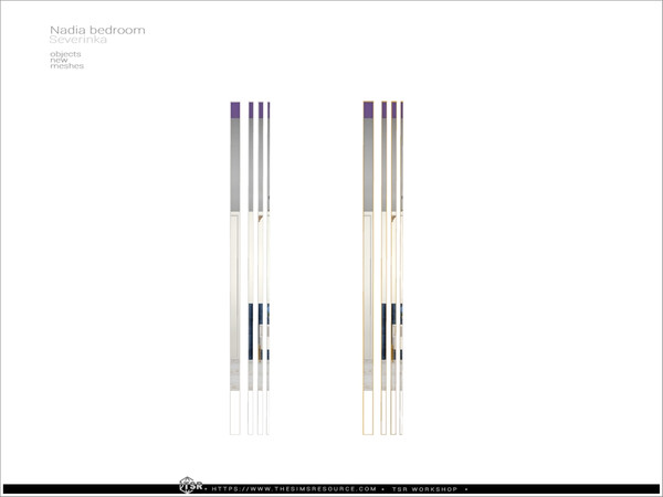 Sims 4 — Nadia bedroom - wall molding v07 mirror by Severinka_ — Wall molding v07 with mirror From the set 'Nadia bedroom