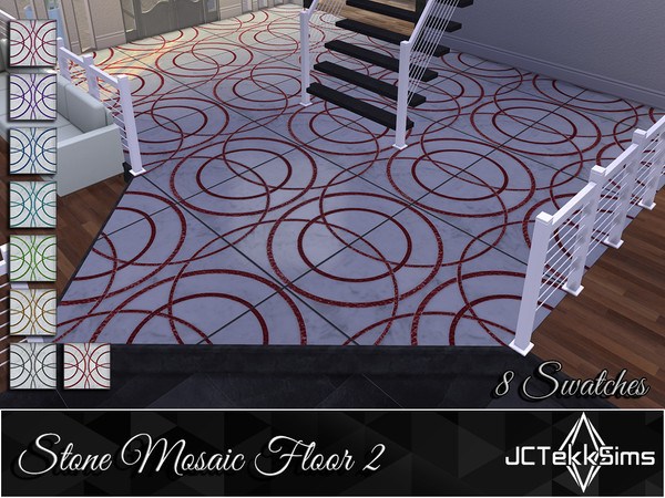 Sims 4 — Stone Mosaic Floor 2 by JCTekkSims — Created by JCTekkSims.