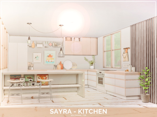 Sims 4 — Sayra Kitchen - TSR only CC by Mini_Simmer — Room type: Kitchen Size: 5x6 Price: $8,837 Wall Height: Short