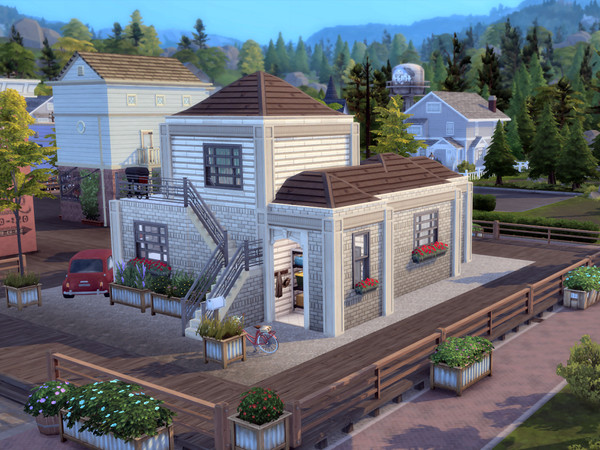 Sims 4 — Prescott square cottage no cc by sgK452 — Atypical cottage for couples who like to party with friends. Inner