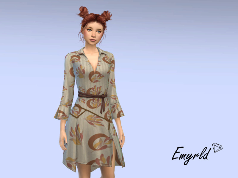 Sims 4 The Sims Resource | Floral Moon Hippie Dress (requires Eco Lifestyle) by TSR Creator