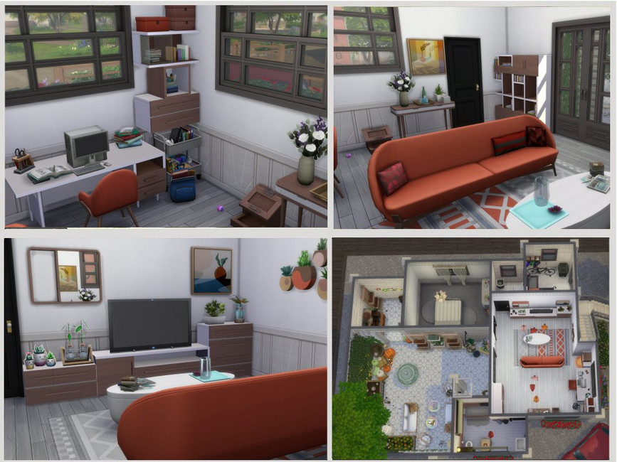 The Sims Resource - Prescott square cottage no cc