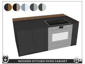 Sims 4 — Modern Kitchen Oven Cabinet & Oven by nemesis_im — Oven Cabinet & Oven Modern Kitchen Set - 5 Colors -