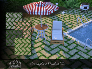 Sims 4 — HerringboneOutdoorTile by Emerald — Ideal for patios, paths, barbecue areas and much more.