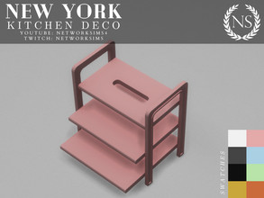 Sims 4 — New York Kitchen Deco PtI - Stepstool by networksims — A plastic stepstool that functions as a chair.