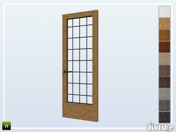 Sims 4 — Calham Deco Door Glass by Mutske — Part of the construtionset Calham. Made by Mutske@TSR.