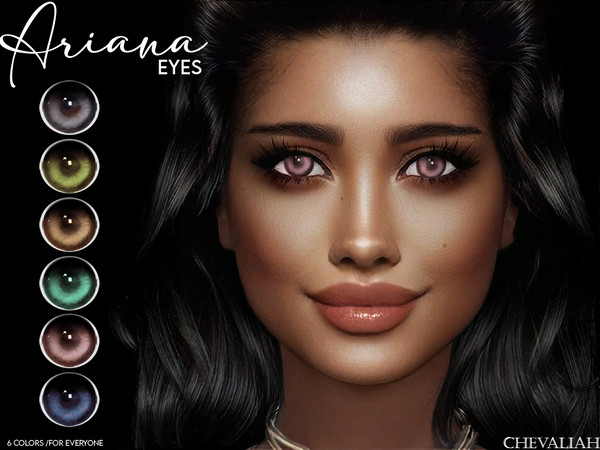 Sims 4 — Ariana Eyes by chevaliah — 6 colors Facepaint category HQ compatible All Ages - male/female Custom thumbnail