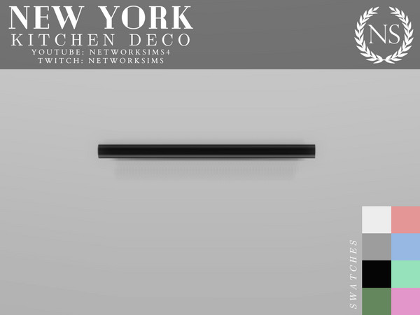 Sims 4 — New York Kitchen Deco PtI - Bar (For Hanging Items) by networksims — A bar for various items to hang from.