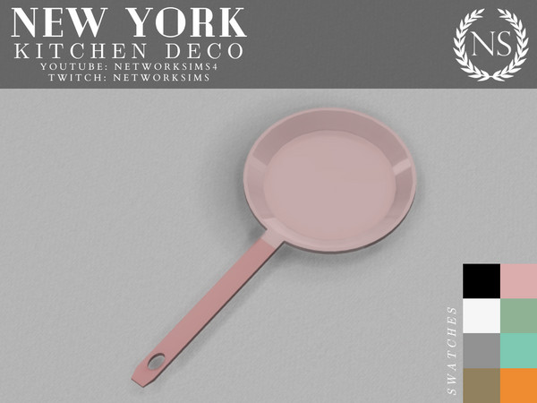 Sims 4 — New York Kitchen Deco PtII - Pan by networksims — A pan with slots for food.
