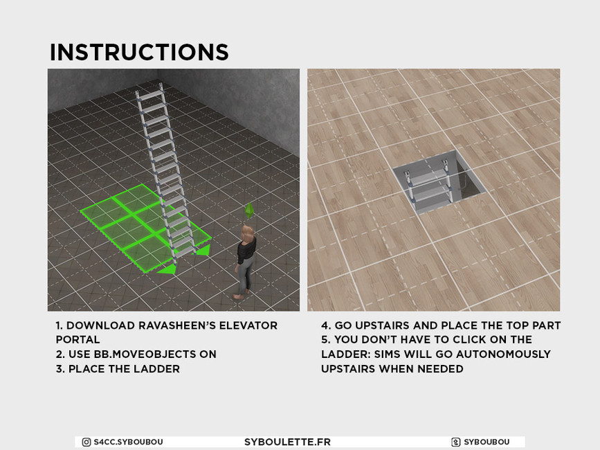 The Sims Resource Attic Ladder (short wall)