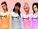 Sims 4 — Modern Halloween Sweaters for women  by Summery7 — A modern spooky Halloween sweater- simply bootiful! The