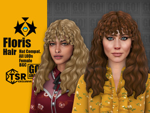 Sims 4 — Floris Hair by GoAmazons — >Base game compatible female hairstyle >Hat compatible >From Teen to Elder