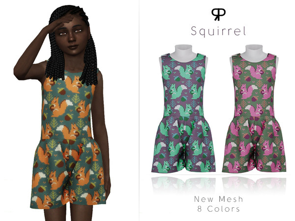 Sims 4 — Squirrel by Praft — Praft - Squirrel - 8 Colors - New Mesh (All LODs) - All Texture Maps - HQ Compatible -