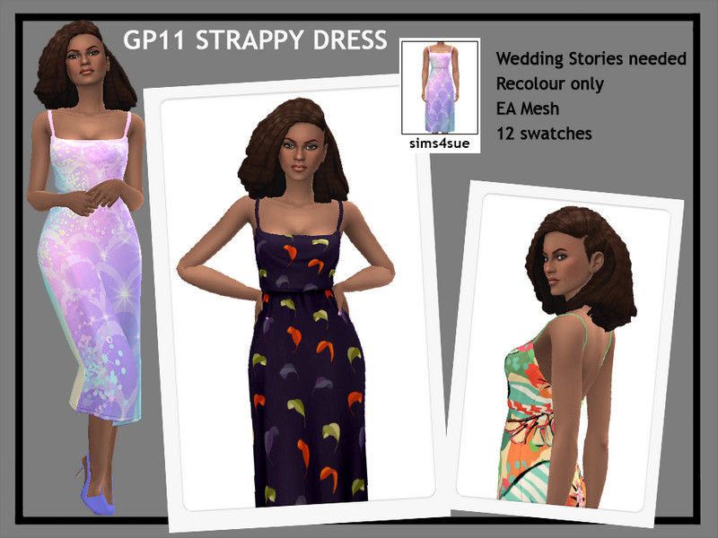 Sims 4 The Sims Resource | Strappy Dress - Wedding Stories needed by TSR Creator