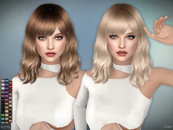 Sims 4 — Lisa 3 B - Female Hairstyle by Cazy — Hairstyle for Female sims, 34 colors. All LOD reworked. Hats support.
