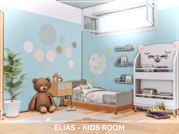 Sims 4 — Elias Kids room - TSR only CC by Mini_Simmer — Room type: Kidsroom Size: 4x4 Price: $3,851 Wall Height: Short