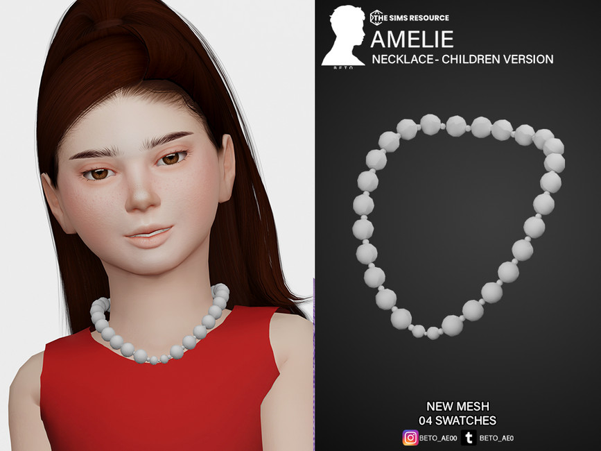 The Sims Resource Amelie Necklace Children Version