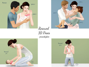 Sims 3 — Rescued Poses by jessesue2 — Two requests came in, for abducted children who were then found by the parents. One