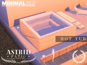 Sims 4 — MinimalSim Astrid Patio - Hot Tub by networksims — A modern, minimal, hot tub.