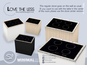Sims 4 — MinimalSIM Love the Less Kitchen- stove by SIMcredible! — Designed to be placed on the wall. If you want to