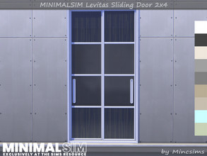 Sims 4 — MINIMALSIM Levitas Sliding Door 2x4 by Mincsims — Basegame Compatible 9 swatches