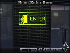 Sims 4 — Neon Enter Here by JCTekkSims — Created by JCTekkSims.