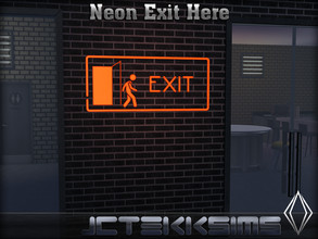 Sims 4 — Neon Exit Here by JCTekkSims — Created by JCTekkSims.