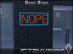 Sims 4 — Neon Nope by JCTekkSims — Created by JCTekkSims.