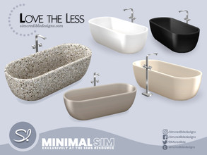 Sims 4 — MinimalSIM Love the Less Bathroom. Tub by SIMcredible! — by SIMcredibledesigns.com available exclusively at TSR