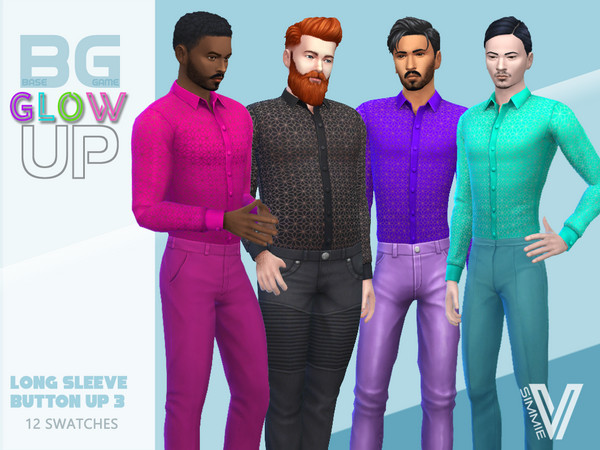 The Sims Resource - Base Game Glow Up Long Sleeve v3