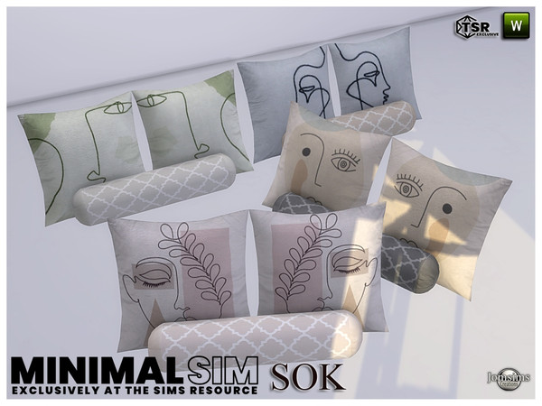 Sims 4 — MinimalSim SOK cushions bed by jomsims — MinimalSim SOK cushions bed