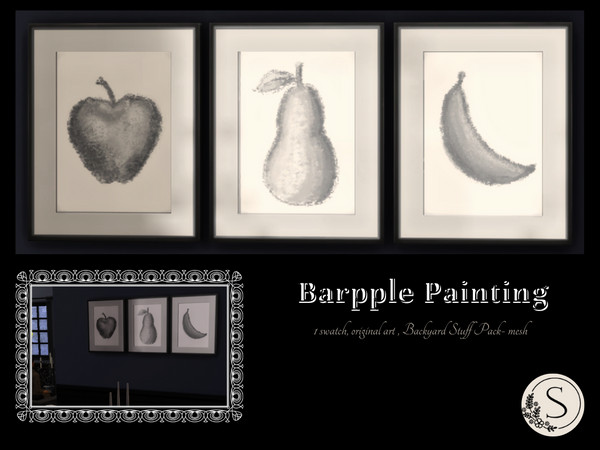 Sims 4 — Barpple Painting by Simmie Studio  by Simmie_Studios — Original art by Simmie Studio. Decorate your Dining Room
