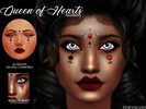 Sims 4 — Queen of Hearts  by chevaliah — 20 Designs - Halloween Facepaint Teen to Elder - male/female HQ compatible