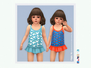 Sims 4 — Toddler Swimsuit P21 [NEEDS SEASONS] by lillka — NEEDS SEASONS 6 swatches Custom thumbnail