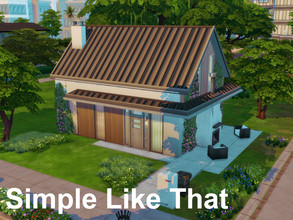 Sims 4 — Simple Like That | No CC by GenkaiHaretsu — Simple modern house for small family. *A trick was used in the