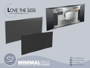 Sims 4 — MinimalSIM Love the Less Living. TV by SIMcredible! — by SIMcredibledesigns.com available exclusively at TSR 2