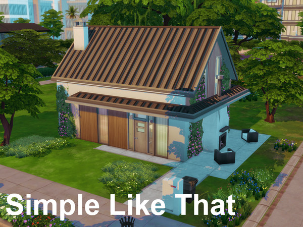 Sims 4 — Simple Like That | No CC by GenkaiHaretsu — Simple modern house for small family. *A trick was used in the