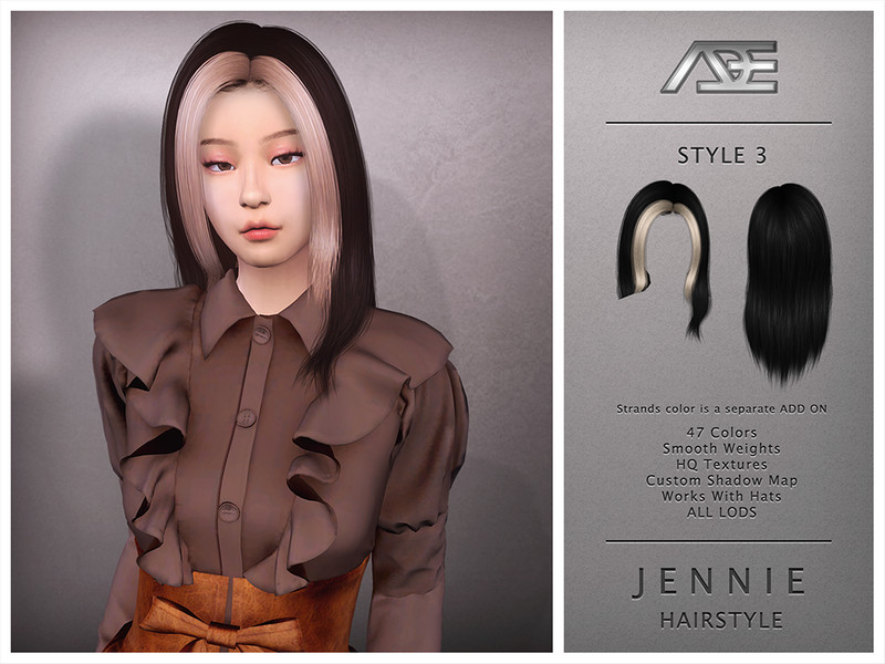 Ade_Darma's Jennie Style 3 (Hairstyle)