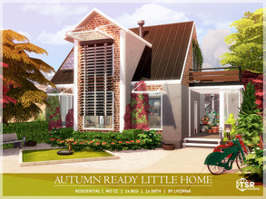 Sims 4 — Autumn Ready Little Home /No CC/ by Lhonna — Small home with autumn touches. NO CC! Price: 53 088 Size: 20 x 15