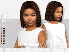 Sims 4 — MinimalSim - Erica Hairstlye [Child] by DarkNighTt — MinimalSim - Erica Hairstlye is a multi braided, stylish,